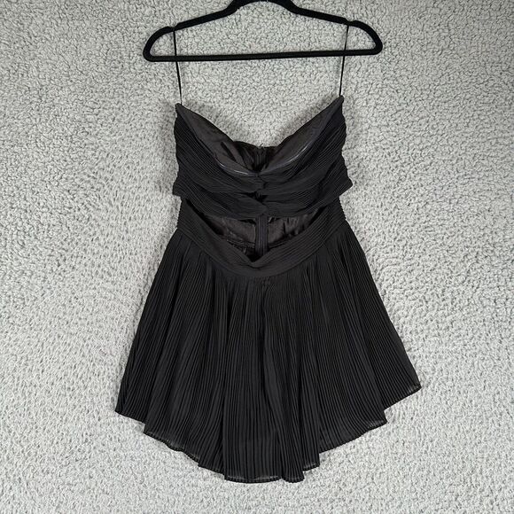 Retrofete‎ Contance Cut Out Romper Womens Small Black Party Cocktail